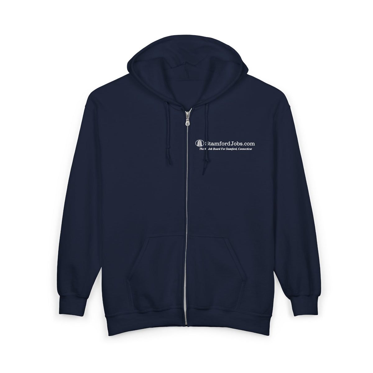 StamfordJobs.com Full-Zip Hoodie — "Find The Perfect Job In The City That Works"